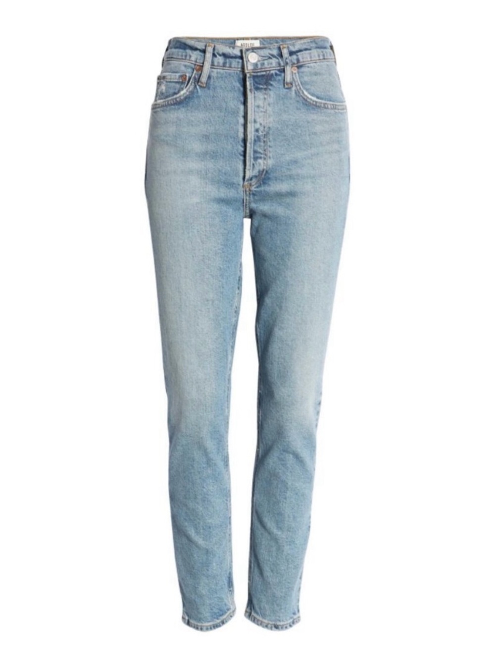 NWT Agolde light blue denim Nico high rise slim fit jeans 25